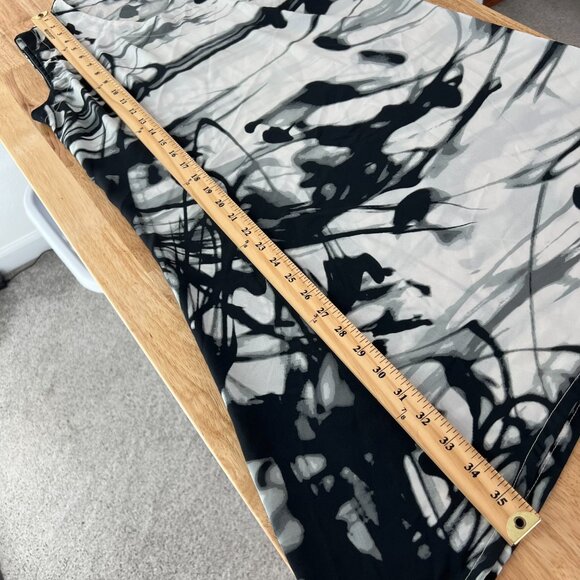 Bryn‎ Walker Abstract Print Shift Tunic Dress Size S Sheer Artsy Lagenlook - Picture 10 of 12